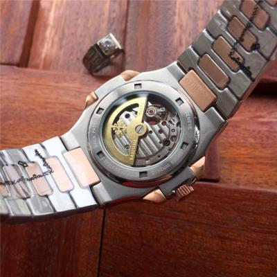 Replica Nautilus Japan Miyota 8215 Automatic Movement Mens Watch Skeleton Dial Two Tone Rose Gold A E14