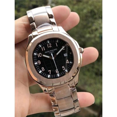 Replica Aquanaut A2813 Automatic Movement Mens Watch Black Dial Rose Gold A E15