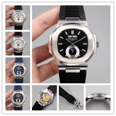 Replica Nautilus A21j Automatic Movement Mens Watch Black Dial Rubber Strap C E18