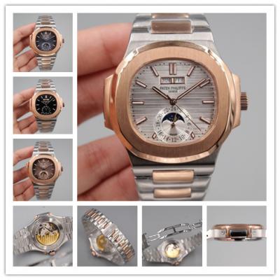 Replica Nautilus A21j Automatic Movement Mens Watch Silver Dial Two Tone Rose Gold I E18