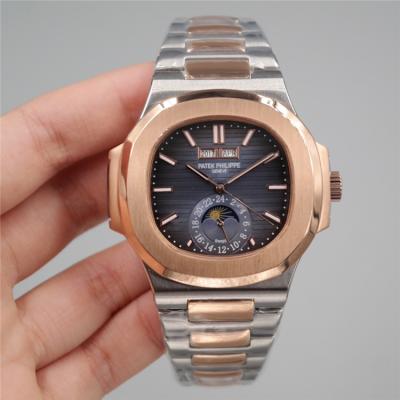 Replica Nautilus A21j Automatic Movement Mens Watch Silver Dial Two Tone Rose Gold I E18