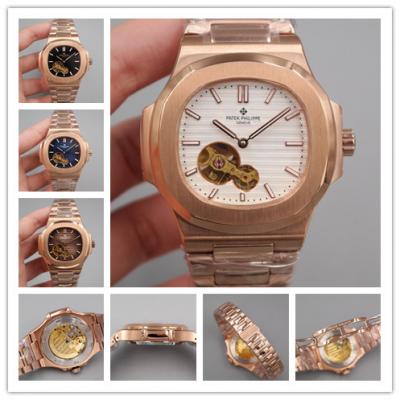 Replica Nautilus A21j Automatic Movement Mens Watch White Dial Rose Gold A E20