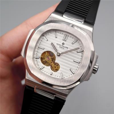 Replica Nautilus A21j Automatic Movement Mens Watch White Dial Rubber Strap D E20