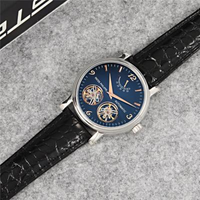 Replica Grand Complications A21j Automatic Movement Mens Watch Blue Double tourbillon Dial Leather Strap A E23