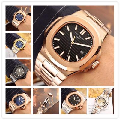 Replica Nautilus A21j Automatic Movement Mens Watch Black Dial Rose Gold A E25