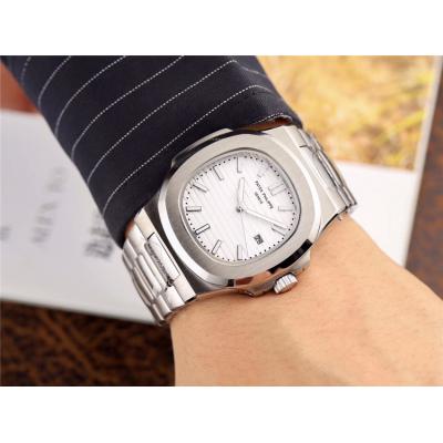 Replica Nautilus A21j Automatic Movement Mens Watch White Dial Stainless Steel B E25