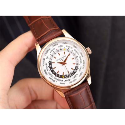 Replica Calatrava Japan Miyota 8215 Automatic Movement Mens Watch White Dial Leather Strap E26