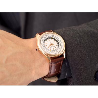 Replica Calatrava Japan Miyota 8215 Automatic Movement Mens Watch White Dial Leather Strap E26