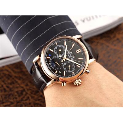 Replica Grand Complications A21j Automatic Movement Mens Watch White Dial Leather Strap A E28