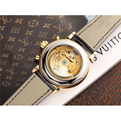 Replica Grand Complications A21j Automatic Movement Mens Watch White Dial Leather Strap A E28