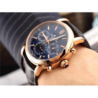 Replica Grand Complications A21j Automatic Movement Mens Watch White Dial Leather Strap A E28