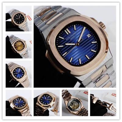 Replica Nautilus A21j Automatic Movement Mens Watch Blue Dial Two Tone Rose Gold A E29