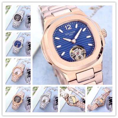 Replica Nautilus A21j Automatic Movement Womens Watch Blue Tourbillon Dial Rose Gold B E34