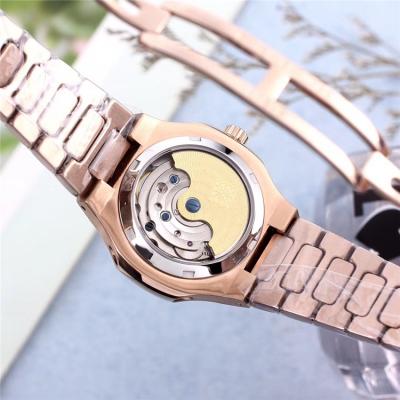 Replica Nautilus A21j Automatic Movement Womens Watch Blue Tourbillon Dial Rose Gold B E34