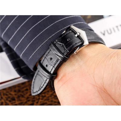 Replica Calatrava Japan Miyota 8215 Automatic Movement Mens Watch Painting Dial Leather Strap E36