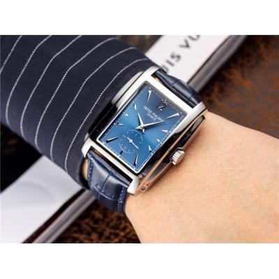 Replica Gondolo A21j Automatic Movement Mens Watch Blue Dial Leather Strap A E40