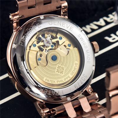 Replica Calatrava A21j Automatic Movement Mens Watch Skeleton Dial Stainless Steel E43