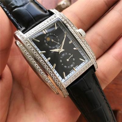 Replica Gondolo A21j Automatic Movement Mens/Womens Watch White Dial Diamonds Case Leather Strap C E46