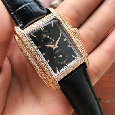 Replica Gondolo A21j Automatic Movement Mens/Womens Watch White Dial Diamonds Case Leather Strap C E46