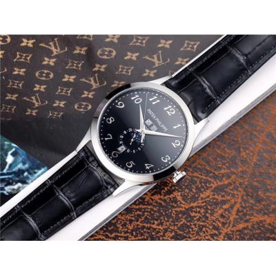 Replica Grand Complications A21j Automatic Movement Mens Watch Black Dial Leather Strap D E51