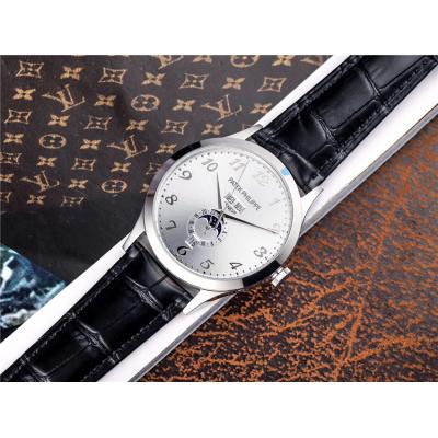 Replica Grand Complications A21j Automatic Movement Mens Watch Black Dial Leather Strap D E51