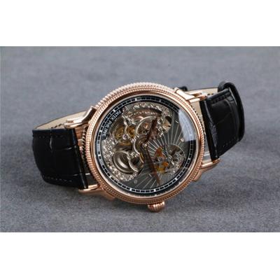 Replica Calatrava A21j Automatic Movement Mens Watch Skeleton Dial Leather Strap A E52