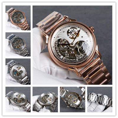 Replica Calatrava A21j Automatic Movement Mens Watch Skeleton Dial Rose Gold B E52