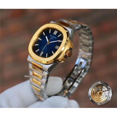 Replica Nautilus 324 Automatic Movement Mens Watch Blue Dial Two Tone Yellow Gold C E64