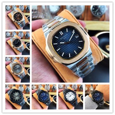 Replica Nautilus A21j Automatic Movement Mens Watch Blue Dial Two Tone Rose Gold A E65