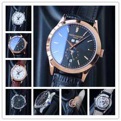 Replica Grand Complications A21j Automatic Movement Mens Watch Black Dial Leather Strap E68