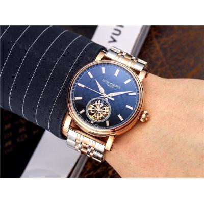 Replica Grand Complications A21j Automatic Movement Mens Watch White tourbillon Dial Two Tone Rose Gold B E70