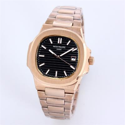 Replica Nautilus 324 Automatic Movement Mens Watch White Dial Two Tone Rose Gold A E73