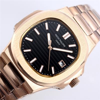 Replica Nautilus 324 Automatic Movement Mens Watch White Dial Two Tone Rose Gold A E73