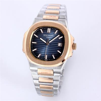 Replica Nautilus 324 Automatic Movement Mens Watch Blue Dial Two Tone Rose Gold C E73