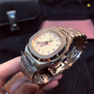 Replica Nautilus A21j Automatic Movement Womens Watch White Dial Rose Gold E75