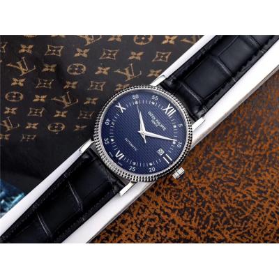 Replica Calatrava A21j Automatic Movement Mens Watch Black Dial Leather Strap E77