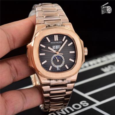 Replica Nautilus A21j Automatic Movement Mens Watch White Dial Rose Gold A E88