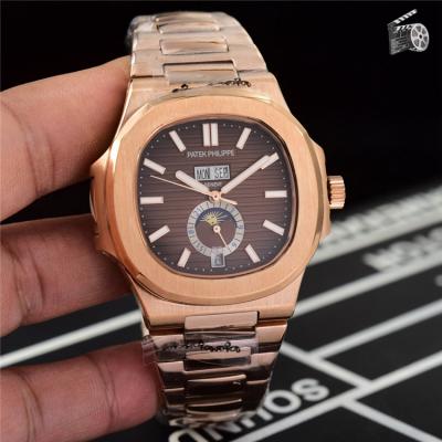 Replica Nautilus A21j Automatic Movement Mens Watch White Dial Rose Gold A E88