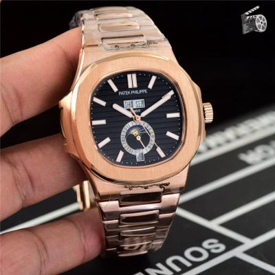 Replica Nautilus A21j Automatic Movement Mens Watch White Dial Rose Gold A E88