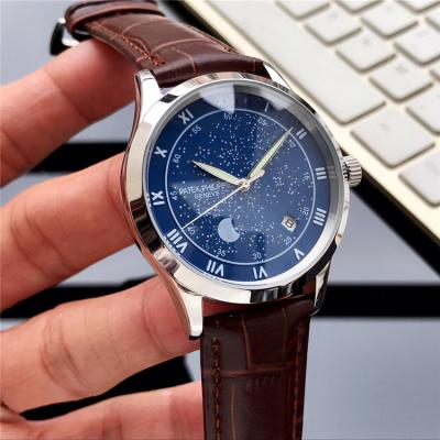 Replica Grand Complications A21j Automatic Movement Mens Watch Starry Sky Dial Leather Strap A E89