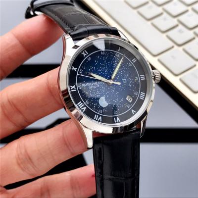 Replica Grand Complications A21j Automatic Movement Mens Watch Starry Sky Dial Leather Strap A E89