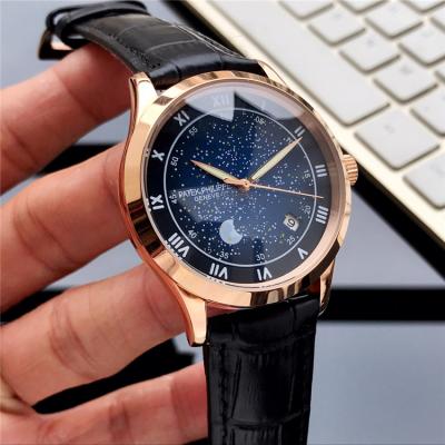 Replica Grand Complications A21j Automatic Movement Mens Watch Starry Sky Dial Leather Strap A E89