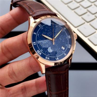 Replica Grand Complications A21j Automatic Movement Mens Watch Starry Sky Dial Leather Strap A E89