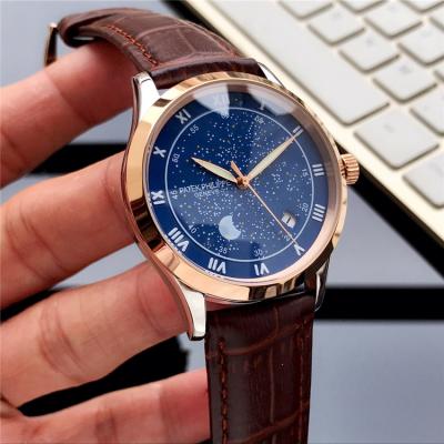 Replica Grand Complications A21j Automatic Movement Mens Watch Starry Sky Dial Leather Strap A E89