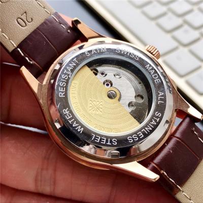 Replica Grand Complications A21j Automatic Movement Mens Watch Starry Sky Dial Leather Strap A E89