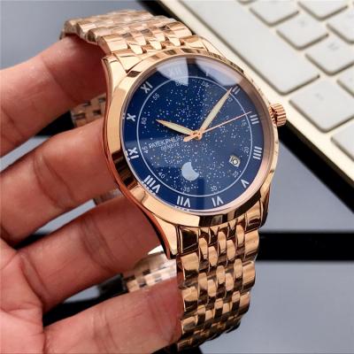 Replica Grand Complications A21j Automatic Movement Mens Watch Starry Sky Dial Rose Gold B E89