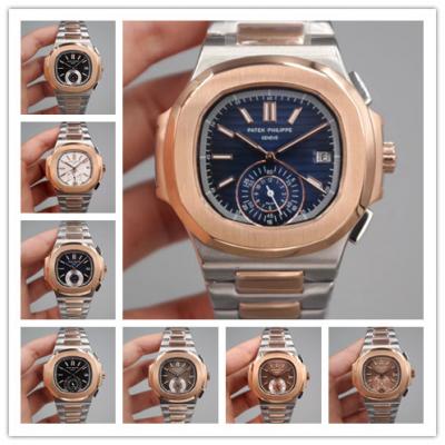 Replica Nautilus A21j Automatic Movement Mens Watch Blue Dial Two Tone Rose Gold C E92