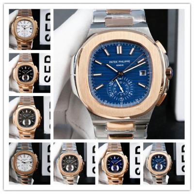 Replica Nautilus A21j Automatic Movement Mens Watch Blue Dial Two Tone Rose Gold E103