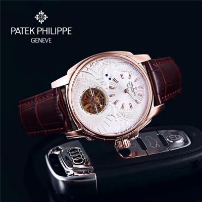 Replica Grand Complications A21j Automatic Movement Mens Watch Silver Tourbillon Dial Leather Strap B E109