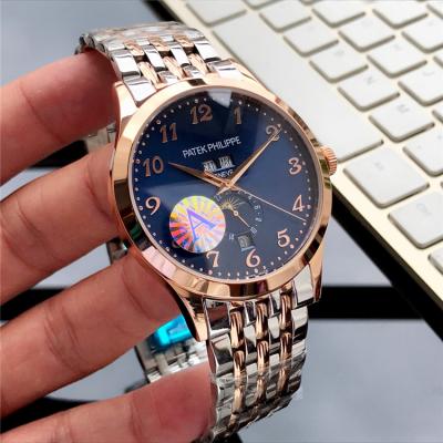 Replica Grand Complications A21j Automatic Movement Mens Watch Blue Dial Two Tone Rose Gold B E123